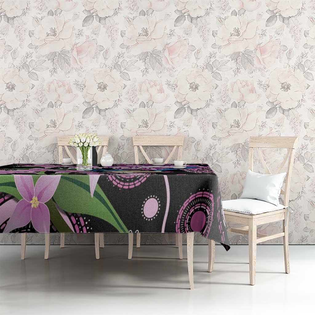 Personalised Australia Boronia And Malurus Cyaneus Tablecloth Aboriginal Art