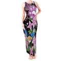 Personalised Australia Boronia And Malurus Cyaneus Tank Maxi Dress Aboriginal Art