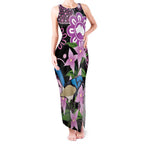 Personalised Australia Boronia And Malurus Cyaneus Tank Maxi Dress Aboriginal Art