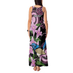 Personalised Australia Boronia And Malurus Cyaneus Tank Maxi Dress Aboriginal Art