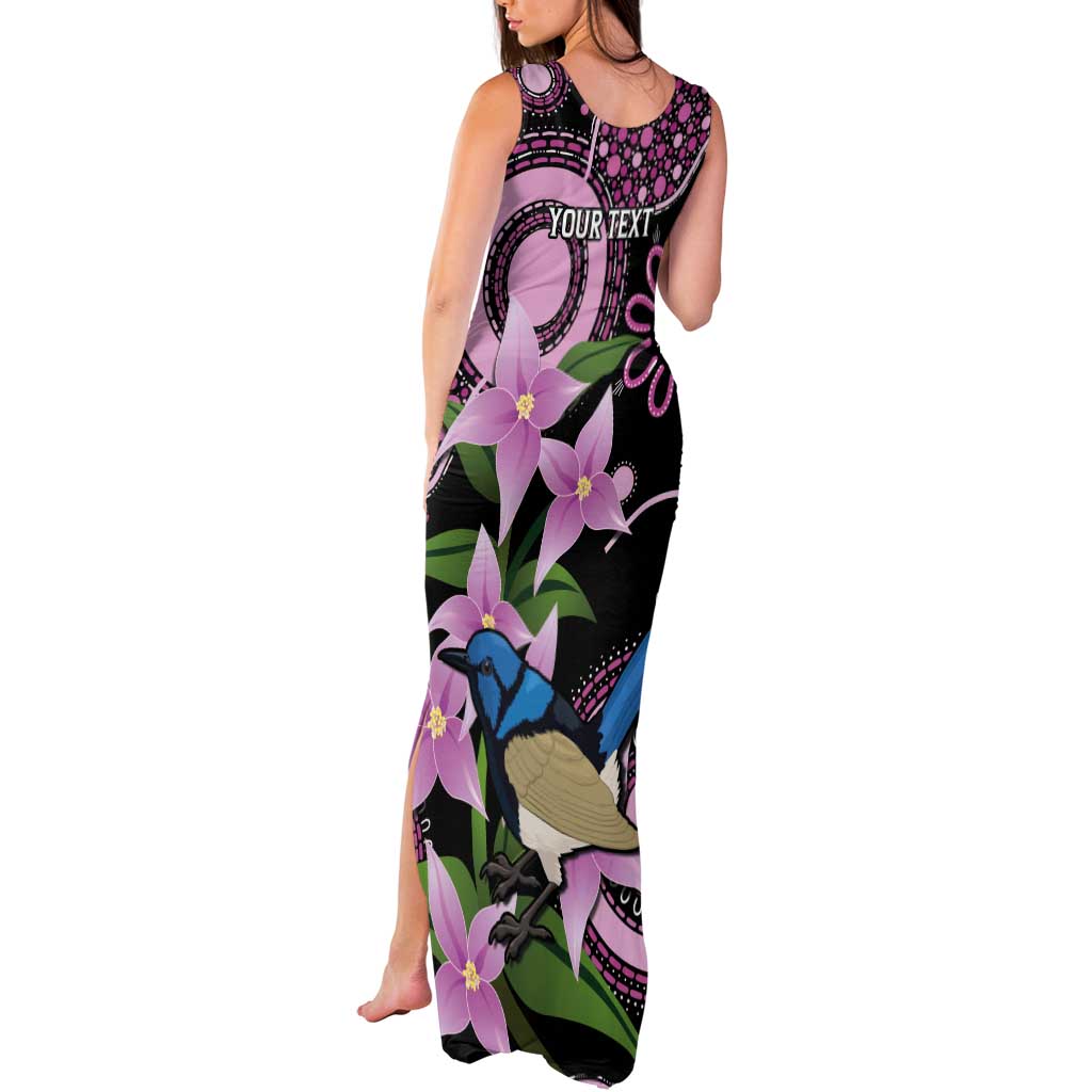 Personalised Australia Boronia And Malurus Cyaneus Tank Maxi Dress Aboriginal Art
