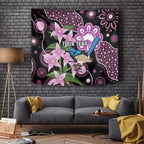 Personalised Australia Boronia And Malurus Cyaneus Tapestry Aboriginal Art