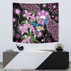 Personalised Australia Boronia And Malurus Cyaneus Tapestry Aboriginal Art