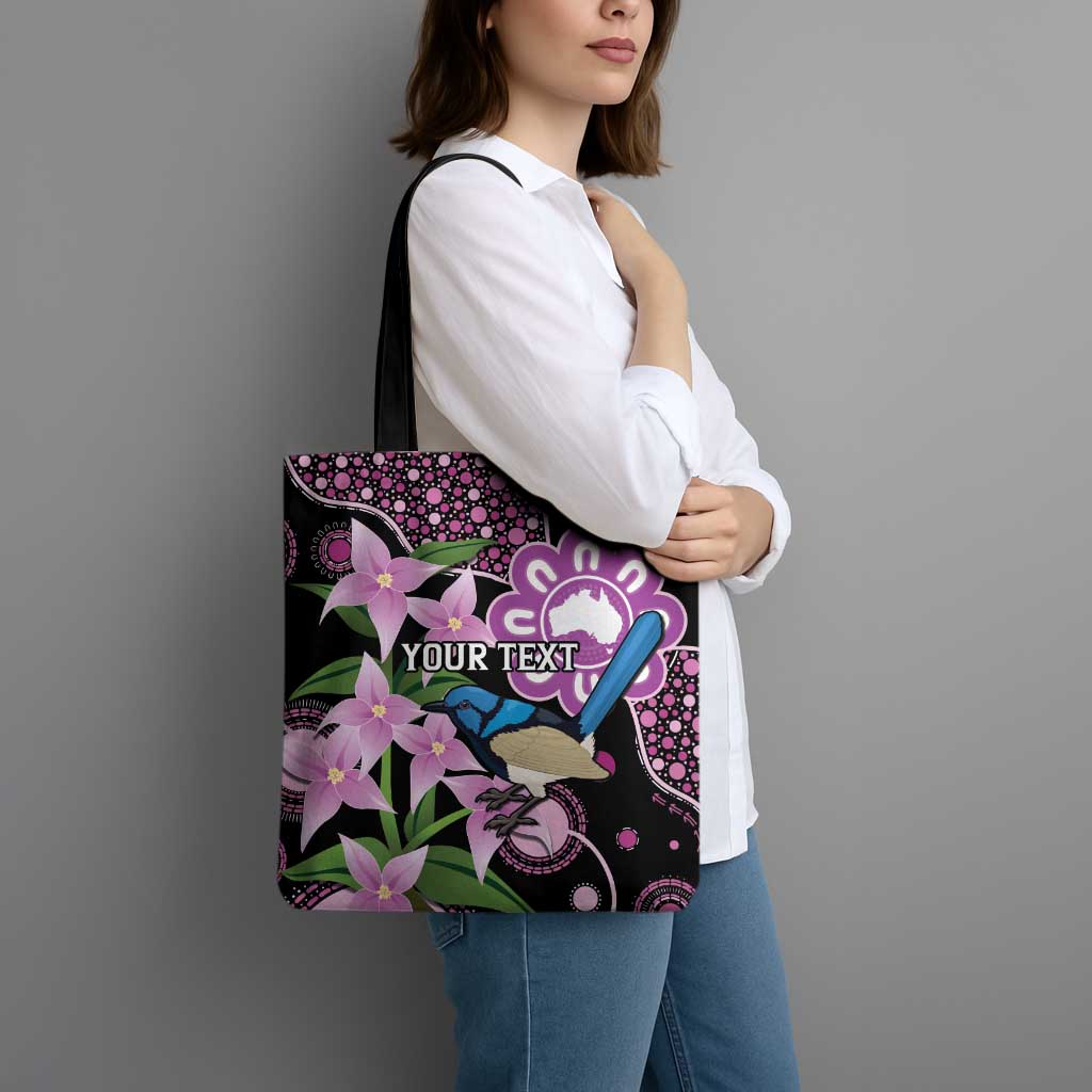 Personalised Australia Boronia And Malurus Cyaneus Tote Bag Aboriginal Art - Aussie Hoodie