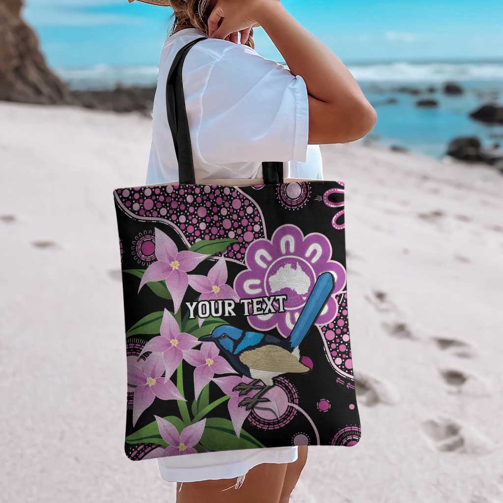 Personalised Australia Boronia And Malurus Cyaneus Tote Bag Aboriginal Art - Aussie Hoodie