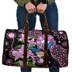 Personalised Australia Boronia And Malurus Cyaneus Travel Bag Aboriginal Art - Aussie Hoodie