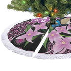 Australia Boronia And Malurus Cyaneus Tree Skirt Aboriginal Art - Aussie Hoodie