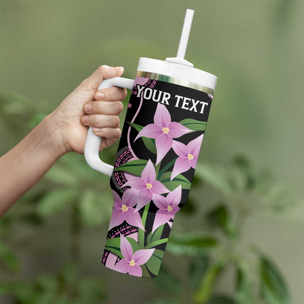 Personalised Australia Boronia And Malurus Cyaneus Tumbler With Handle Aboriginal Art