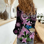 Personalised Australia Boronia And Malurus Cyaneus Women Casual Shirt Aboriginal Art