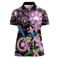 Personalised Australia Boronia And Malurus Cyaneus Women Polo Shirt Aboriginal Art