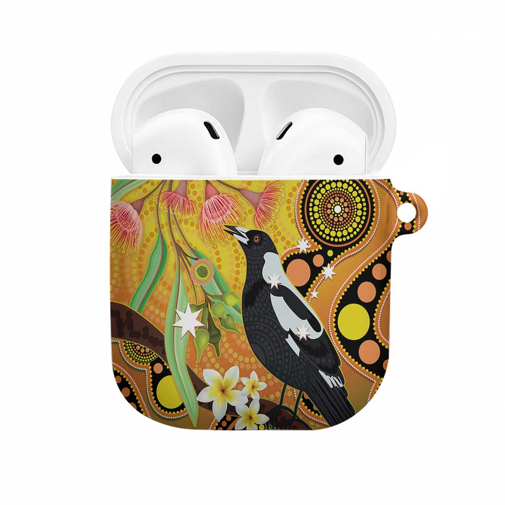 Australia Eucalyptus Flower And Magpie AirPods Case Aboriginal Art - Aussie Hoodie