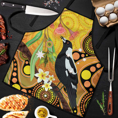 Australia Eucalyptus Flower And Magpie Apron Aboriginal Art - Aussie Hoodie