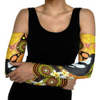 Australia Eucalyptus Flower And Magpie Arm Sleeves Aboriginal Art - Aussie Hoodie