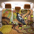 Australia Eucalyptus Flower And Magpie Back Car Seat Cover Aboriginal Art