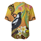 Australia Eucalyptus Flower And Magpie Baseball Jersey Aboriginal Art