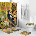 Australia Eucalyptus Flower And Magpie Bathroom Set Aboriginal Art - Aussie Hoodie