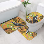 Australia Eucalyptus Flower And Magpie Bathroom Set Aboriginal Art - Aussie Hoodie