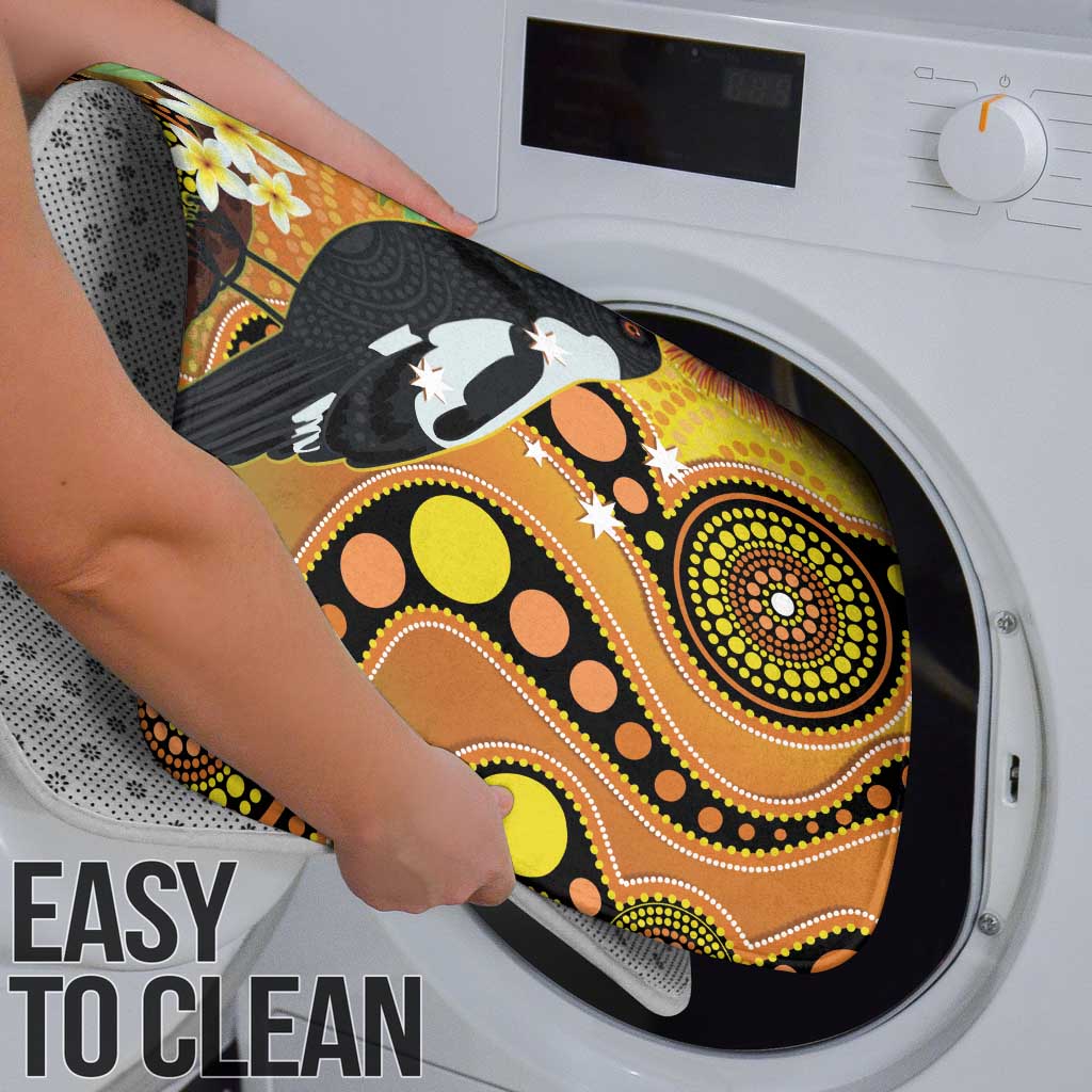Australia Eucalyptus Flower And Magpie Bathroom Set Aboriginal Art - Aussie Hoodie