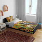 Australia Eucalyptus Flower And Magpie Bedding Set Aboriginal Art