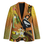 Australia Eucalyptus Flower And Magpie Blazer Aboriginal Art - Aussie Hoodie