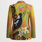 Australia Eucalyptus Flower And Magpie Blazer Aboriginal Art - Aussie Hoodie