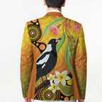 Australia Eucalyptus Flower And Magpie Blazer Aboriginal Art - Aussie Hoodie