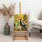 Australia Eucalyptus Flower And Magpie Canvas Wall Art Aboriginal Art