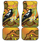 Australia Eucalyptus Flower And Magpie Car Mats Aboriginal Art