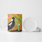 Australia Eucalyptus Flower And Magpie Ceramic Mug Aboriginal Art - Aussie Hoodie