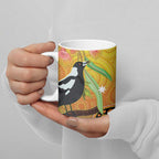 Australia Eucalyptus Flower And Magpie Ceramic Mug Aboriginal Art - Aussie Hoodie