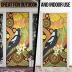 Australia Eucalyptus Flower And Magpie Door Cover Aboriginal Art - Aussie Hoodie