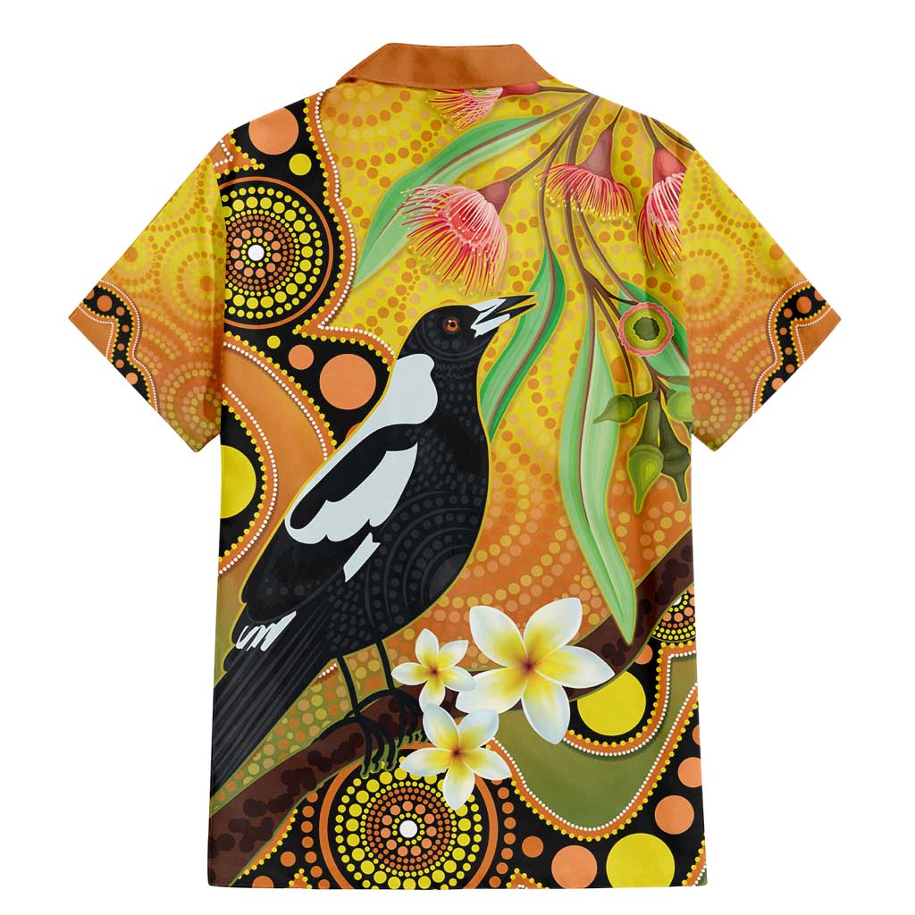 Australia Eucalyptus Flower And Magpie Family Matching Mermaid Dress and Hawaiian Shirt Aboriginal Art