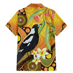Australia Eucalyptus Flower And Magpie Family Matching Mermaid Dress and Hawaiian Shirt Aboriginal Art