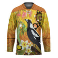 Australia Eucalyptus Flower And Magpie Hockey Jersey Aboriginal Art - Aussie Hoodie