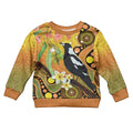 Australia Eucalyptus Flower And Magpie Kid Ugly Christmas Sweater Aboriginal Art - Aussie Hoodie