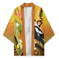 Australia Eucalyptus Flower And Magpie Kimono Aboriginal Art - Aussie Hoodie
