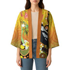 Australia Eucalyptus Flower And Magpie Kimono Aboriginal Art - Aussie Hoodie