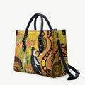 Australia Eucalyptus Flower And Magpie Leather Bag Aboriginal Art - Aussie Hoodie