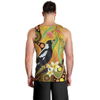 Australia Eucalyptus Flower And Magpie Men Tank Top Aboriginal Art
