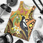 Australia Eucalyptus Flower And Magpie Men Tank Top Aboriginal Art