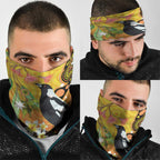 Australia Eucalyptus Flower And Magpie Neck Gaiter Aboriginal Art - Aussie Hoodie