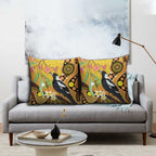 Australia Eucalyptus Flower And Magpie Pillow Cover Aboriginal Art - Aussie Hoodie