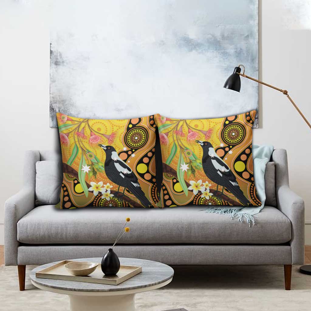 Australia Eucalyptus Flower And Magpie Pillow Cover Aboriginal Art - Aussie Hoodie