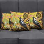 Australia Eucalyptus Flower And Magpie Pillow Cover Aboriginal Art - Aussie Hoodie
