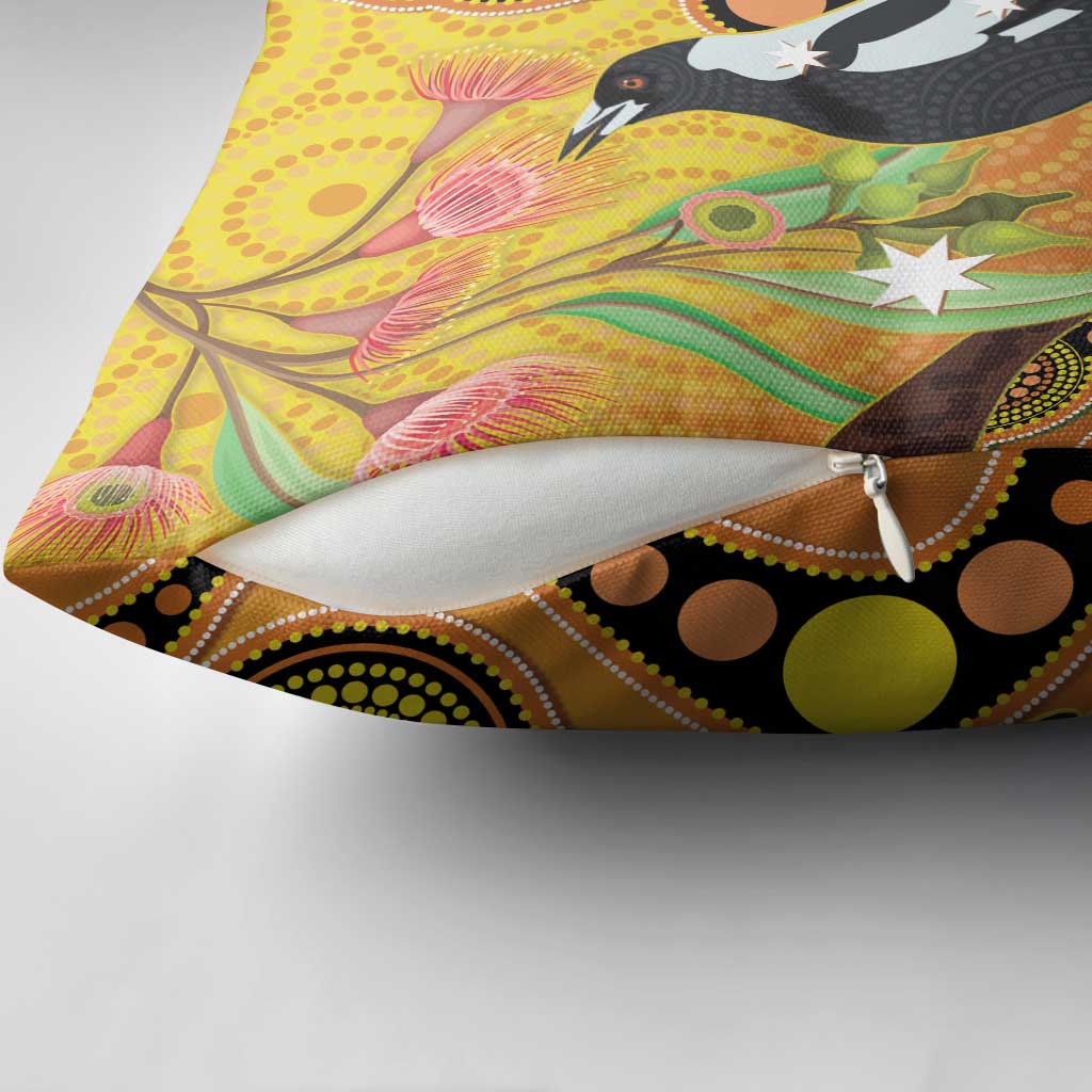 Australia Eucalyptus Flower And Magpie Pillow Cover Aboriginal Art - Aussie Hoodie
