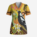 Australia Eucalyptus Flower And Magpie Scrub Top Aboriginal Art - Aussie Hoodie