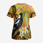 Australia Eucalyptus Flower And Magpie Scrub Top Aboriginal Art - Aussie Hoodie