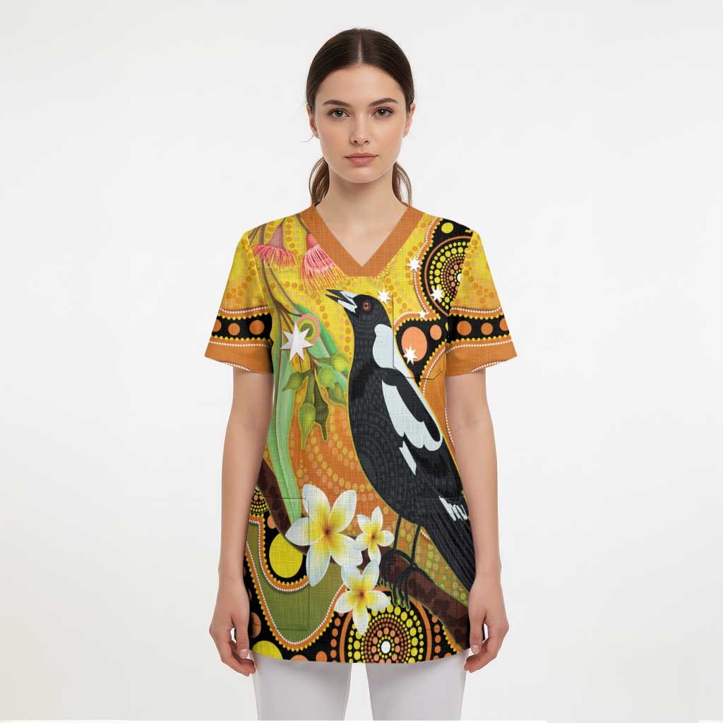 Australia Eucalyptus Flower And Magpie Scrub Top Aboriginal Art - Aussie Hoodie