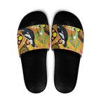 Australia Eucalyptus Flower And Magpie Slide Sandals Aboriginal Art - Aussie Hoodie