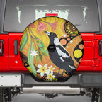 Australia Eucalyptus Flower And Magpie Spare Tire Cover Aboriginal Art